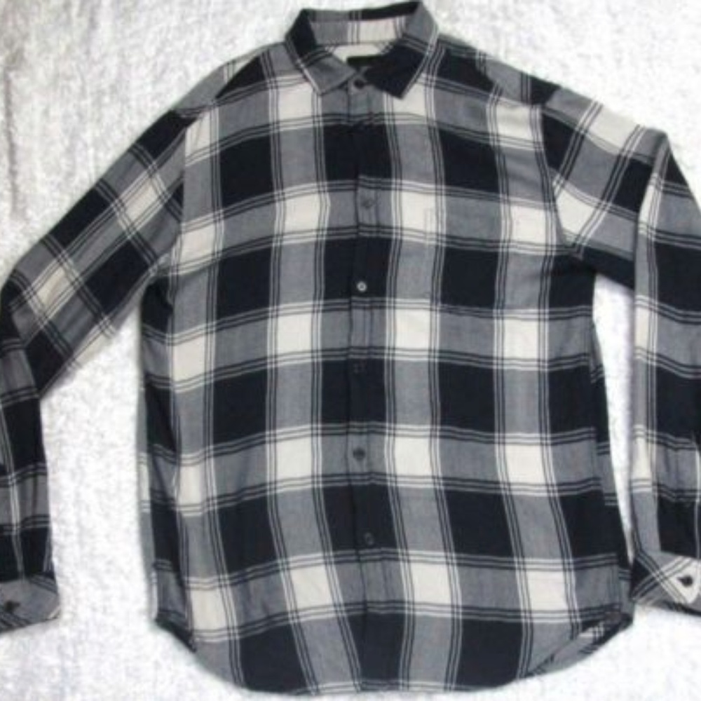 SOLD Rails Free People Blue and White plaid shirt